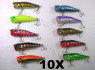 vobleriai Popper Crankbaits Wakebait, Rattling Jerkbaits, pintas valas (5)